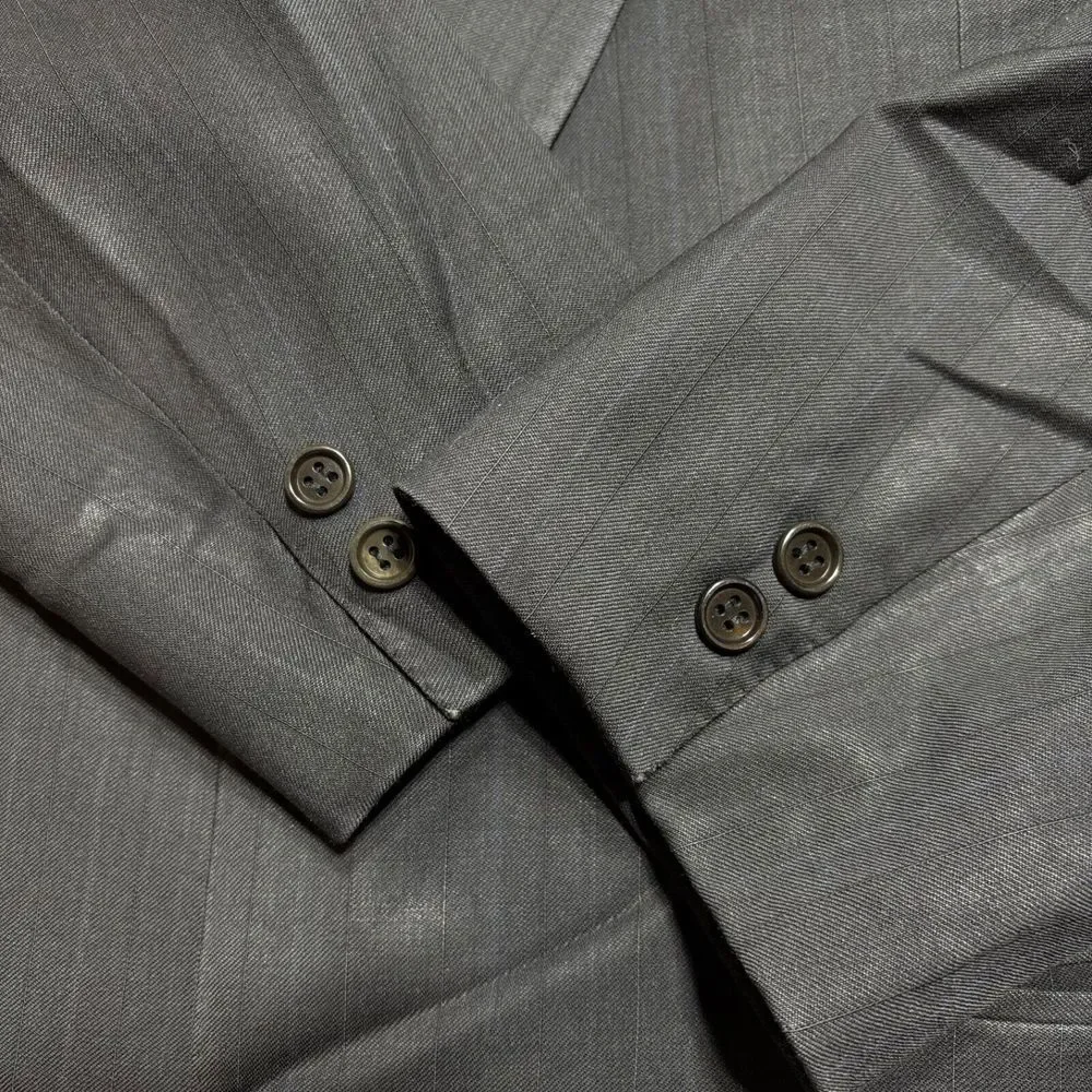 Canali Proposta Sports Coat Mens 42R Black‎ Blazer Jacket Virgin Wool Italy